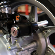 EasyBlock compatible with Piaggio Liberty 125cc scooter, 2013-2025, showing the black EasyBlock device mounted on the vehicle.