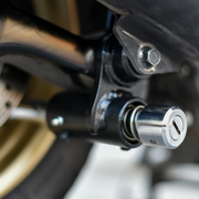EasyBlock compatible with Yamaha X-Max 300cc Tech Max E 5+ scooter, showing the product installed on the vehicle.