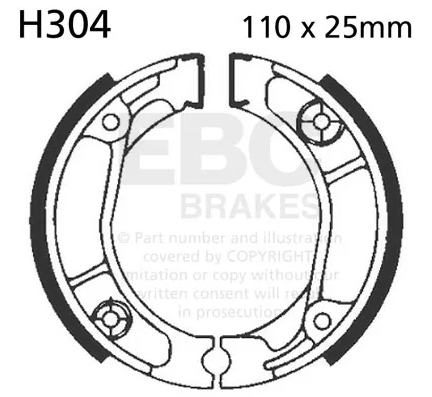 EBC Brakes, Brake shoe - H304