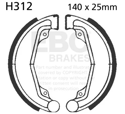EBC Brakes, Brake shoe - H312