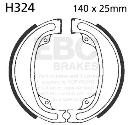 EBC Brakes, Brake shoe - H324