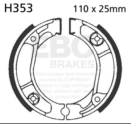 EBC Brakes, Brake shoe - H353