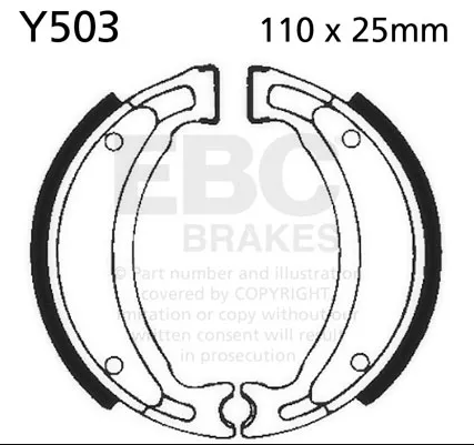 EBC Brakes, Brake shoe - Y503