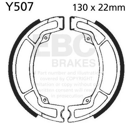 EBC Brakes, Brake shoe - Y507