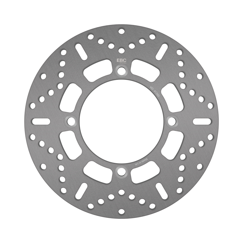 EBC Brakes MD-Series scooter brake disc MD9139D showing textured metal surface with mounting holes
