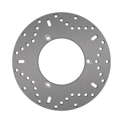 EBC MD-Series Scooter Brake Disc MD9153D, black metal with drilled design, designed for effective braking on scooters.