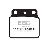 EBC Brakes motorcycle dirt sintered brake pad FA137R shown with metal backing and friction material for off-road riding.