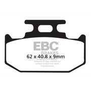 EBC Brakes motorcycle dirt sintered brake pad FA152R shown with metal backing and friction material for off-road riding.