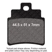 EBC Brakes motorcycle dirt sintered brake pad FA355/4R showing the metallic surface and brake pad structure.