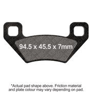 EBC Brakes Motorcycle Dirt Sintered Brake Pad FA395R with metallic backing and friction surface for off-road riding.