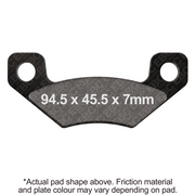 EBC Brakes motorcycle dirt sintered brake pad FA398R with metal backing plate and friction material for off-road riding