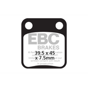 EBC Brakes Motorcycle HH Sintered Brake Pad FA054HH showing the black metal pad with mounting holes and friction surface.