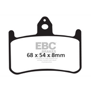 EBC Brakes HH Sintered Motorcycle Brake Pad FA187HH with metal backing and friction surface for enhanced stopping power