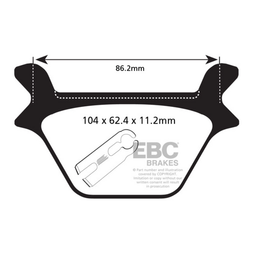 EBC Brakes Motorcycles HH Sintered Brake Pad - FA200HH