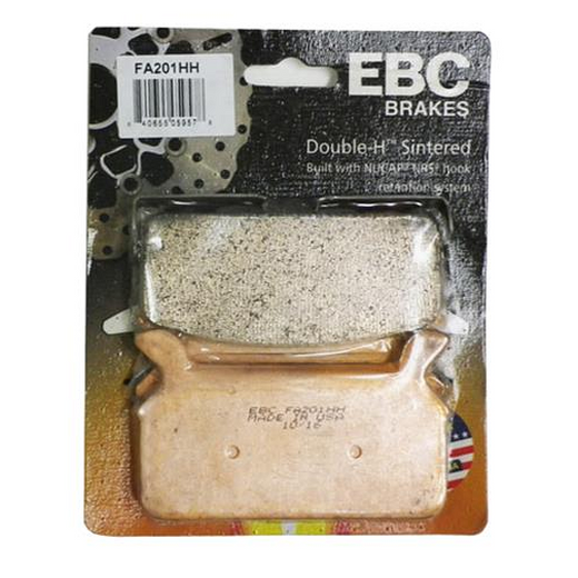 EBC Brakes HH Sintered Motorcycle Brake Pad FA201HH with textured surface, designed for high-performance motorcycle braking.