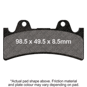 EBC Brakes motorcycles HH Sintered Brake Pad FA243HH with metal backing and friction surface for enhanced stopping power