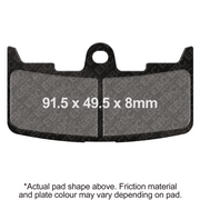EBC Brakes Motorcycle HH Sintered Brake Pad FA345HH with metallic surface and mounting holes for enhanced stopping power