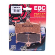 EBC Brakes HH Sintered Motorcycle Brake Pad FA424HH with metal backing plate and friction material for high-performance stopping power.