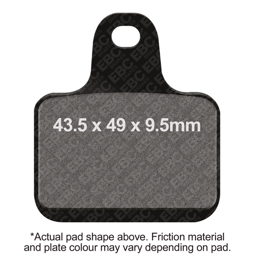 EBC Brakes Motorcycle HH Sintered Brake Pad FA435/4HH with metal backing and friction surface for enhanced braking performance.