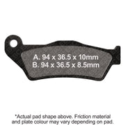 EBC Brakes HH Sintered Motorcycle Brake Pad FA671HH showing the durable, high-performance brake pad with metal backing plate