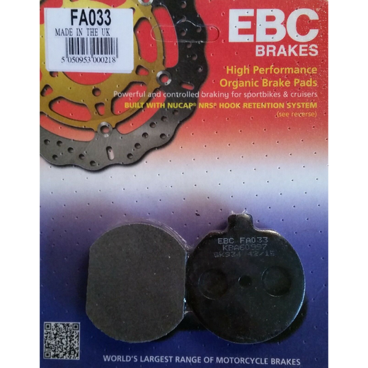 EBC Brakes Motorcycles Organic Brake Pad -  FA033