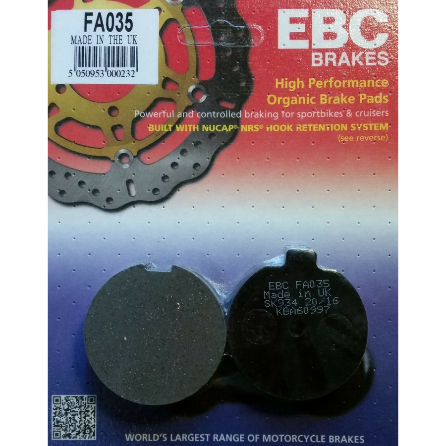 EBC Brakes Motorcycles Organic Brake Pad -  FA035