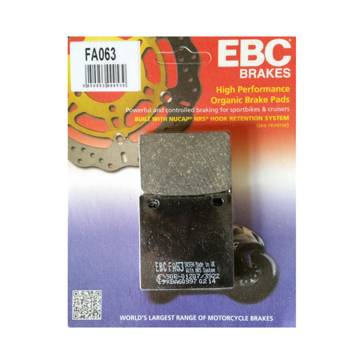 EBC Brakes Motorcycles Organic Brake Pad -  FA063