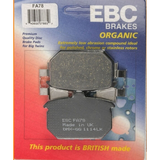 EBC Brakes Motorcycles Organic Brake Pad -  FA078