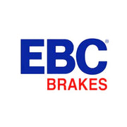 EBC Brakes motorcycle organic brake pad FA086/2 showing black friction material and metal backing plate.