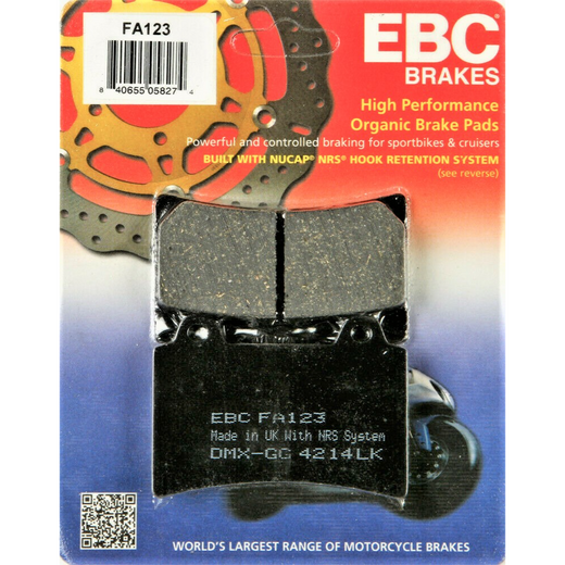 EBC Brakes Motorcycles Organic Brake Pad -  FA123