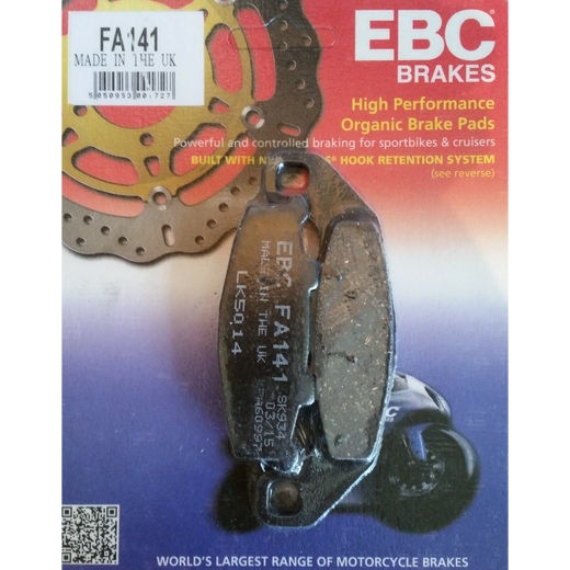 EBC Brakes Motorcycles Organic Brake Pad -  FA141
