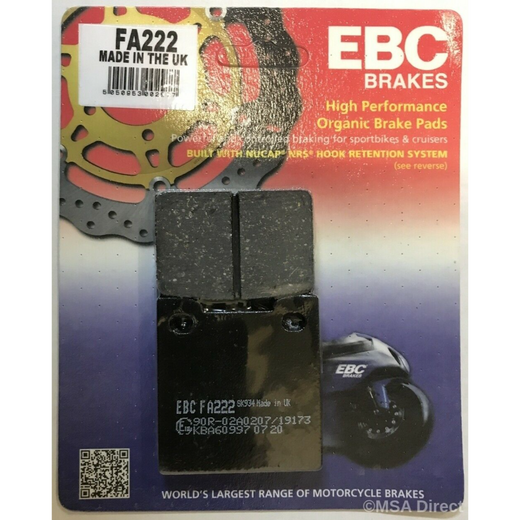 EBC Brakes Motorcycles Organic Brake Pad -  FA222