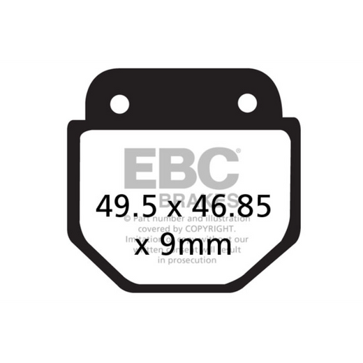 EBC Brakes Motorcycles Organic Brake Pad -  FA486