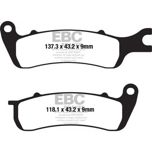 EBC Brakes Motorcycles Organic Brake Pad -  FA722