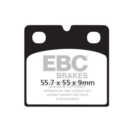 EBC Off Road Motorcycle Semi-Sintered Brake Pad FA018V shown with black friction material and metal backing plate