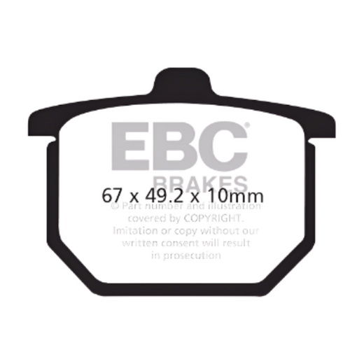 EBC Brakes off-road motorcycle semi-sintered brake pad FA030V showing detailed brake pad with metal backing plate and friction surface.