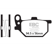 EBC Off Road Motorcycle Semi-Sintered Brake Pad FA041V showing brake pad with metal backing and friction material