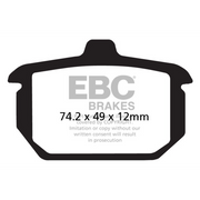 EBC Off Road Motorcycle Semi-Sintered Brake Pad FA078V showing brake pad with metal backing and friction surface