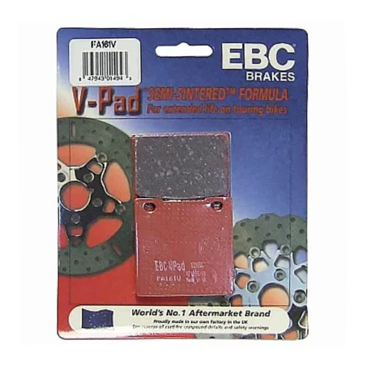 EBC Off Road Motorcycle Brake Pad FA161V, semi-sintered brake pad with metal backing and friction material for off-road riding.