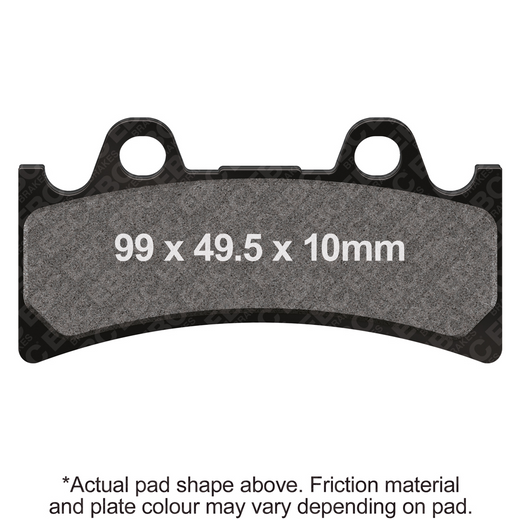EBC Off Road Motorcycle Semi-Sintered Brake Pad FA190V with black friction material and metal backing plate, designed for off-road use