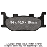 EBC Off Road Motorcycle Semi-Sintered Brake Pad FA199V showing the metallic brake pad with branding details
