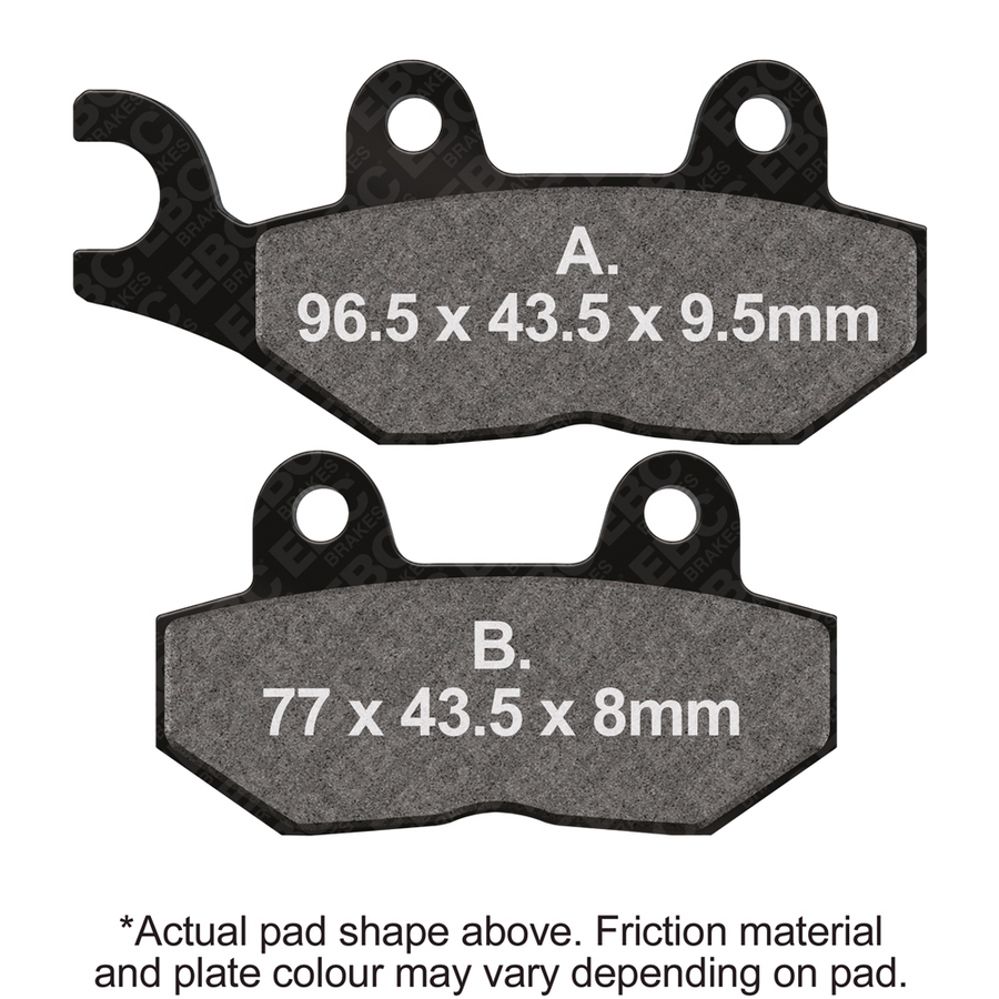 EBC Brakes Off Road Motorcycles Semi-Sintered Brake Pad - FA214/2V