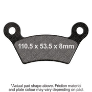 EBC Off Road Motorcycle Semi-Sintered Brake Pad FA473V showing metal backing and friction material for off-road braking performance.