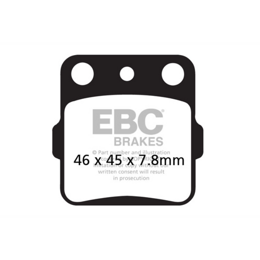 EBC Brakes Off Road Motorcycles TT Hybrid Carbon Brake Pad with FA084/2TT model, showing the black and carbon composite surface.
