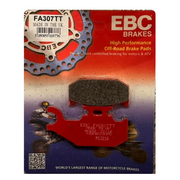 EBC Off Road Motorcycle TT Hybrid Carbon Brake Pad FA307TT showing the black and carbon composite brake pad with metal backing