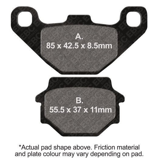EBC Brakes Off Road Motorcycles TT Hybrid Carbon Brake Pad - FA372TT