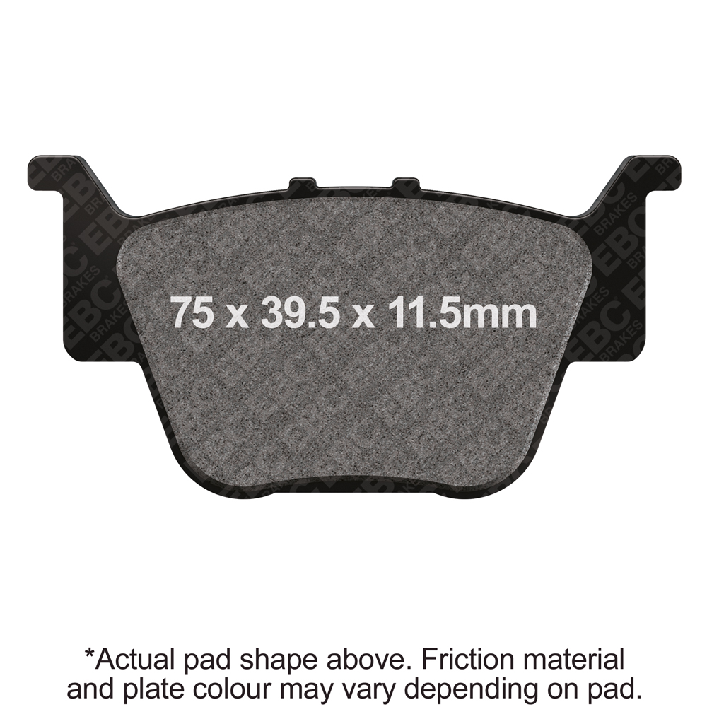 EBC Brakes TT Hybrid Carbon Motorcycle Brake Pad for off-road bikes, showing the black carbon composite surface.