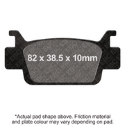EBC Brakes off-road motorcycle TT Hybrid Carbon brake pad with FA410TT design, shown in a close-up view.