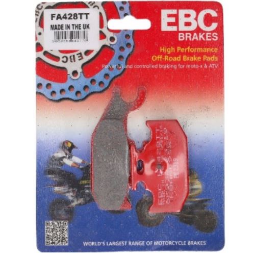 EBC Off Road Motorcycle TT Hybrid Carbon Brake Pad FA428TT showing textured surface and hybrid design for off-road braking performance
