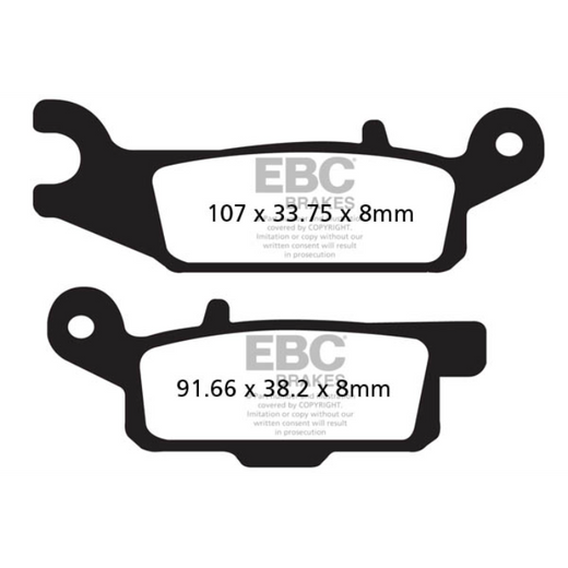 EBC Brakes Off Road Motorcycles TT Hybrid Carbon Brake Pad - FA444TT
